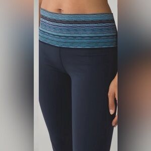 Lululemon Groove Flare Pants Peacock Blue Full-On Luon Size 4 Tall